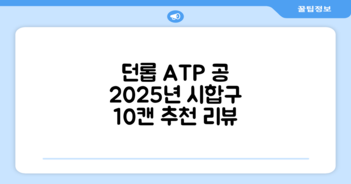2025 던롭 ATP 테니스공 10캔 (20볼) 시합구, 던롭 ATP볼 10캔 (20볼), 10세트 추천 리뷰