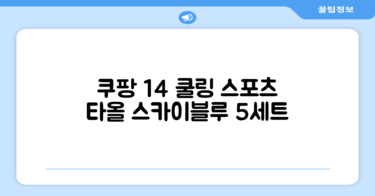[쿠팡입점 1+4 이벤트] 아이스 쿨링 스포츠타올 건식 급냉 타올, 5세트, 스카이블루 추천 리뷰