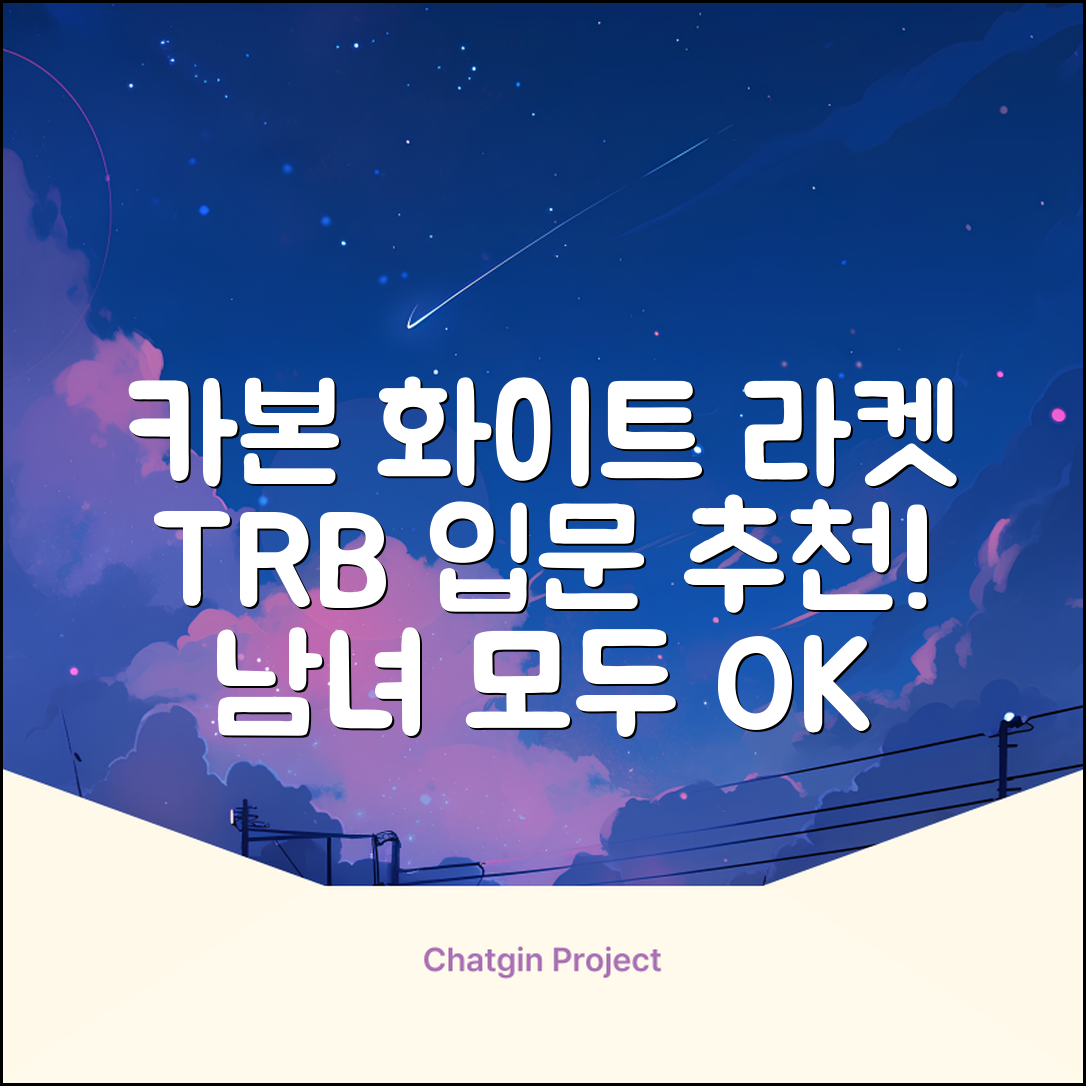 티알비 입문용 테니스라켓 여성 남자, 1개, 카본 화이트 추천 리뷰