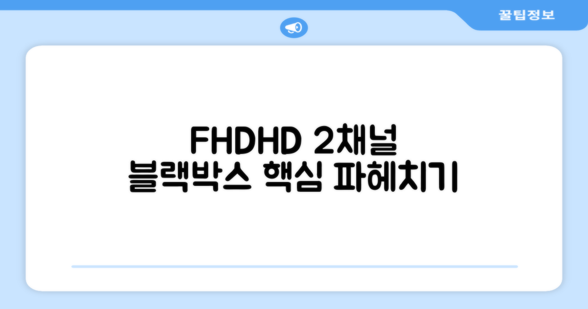 FHD HD 2채널 블랙박스의 모든 것