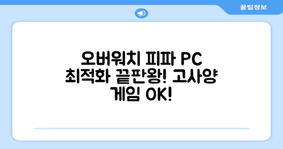 오버워치, 피파 최적화 PC