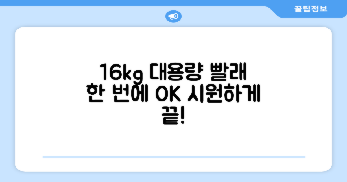 16kg 용량, 대용량 빨래 1번에 OK