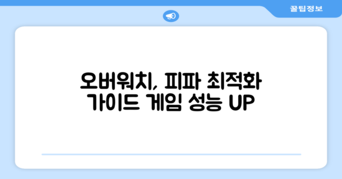 오버워치, 피파 최적화