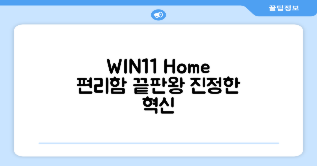 WIN11 Home 편리함