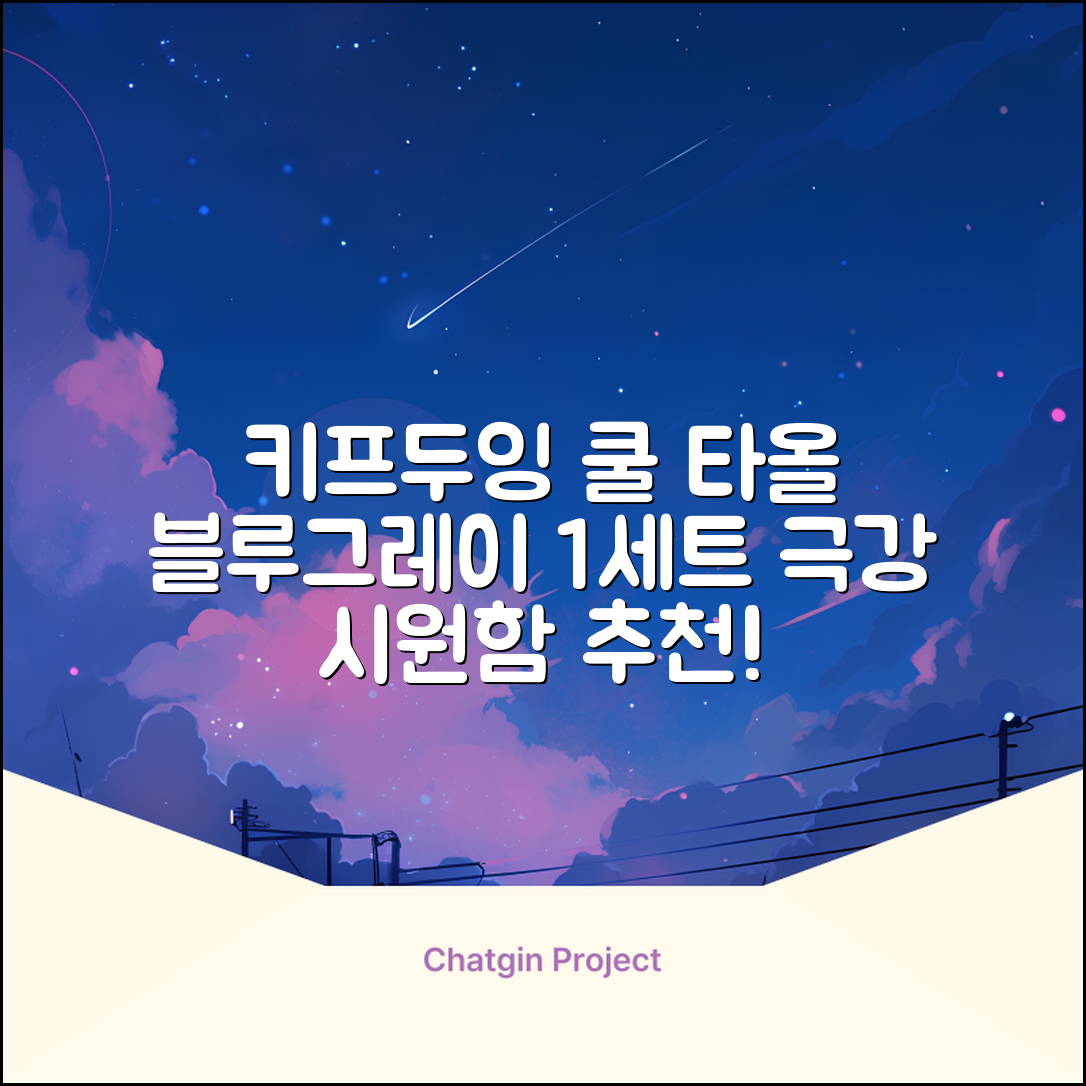키프두잉 건식 스포츠 쿨 타올 케이스, 블루 + 그레이, 1세트 추천 리뷰