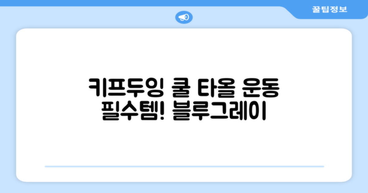 키프두잉 건식 스포츠 쿨 타올 케이스, 블루 + 그레이, 1세트 추천 리뷰