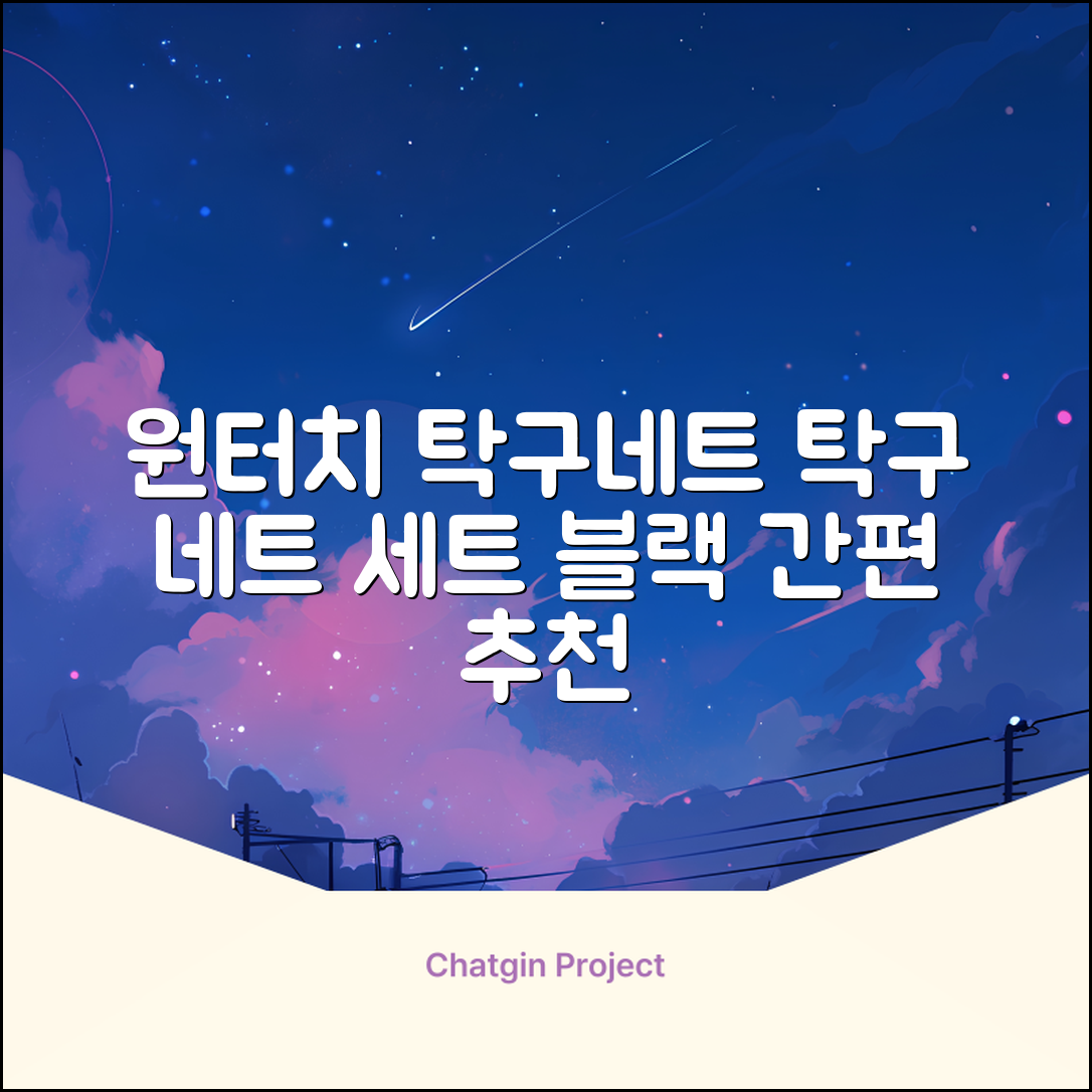 원터치 탁구 지주 네트 휴대용 탁구네트 세트, 1개, 블랙 추천 리뷰