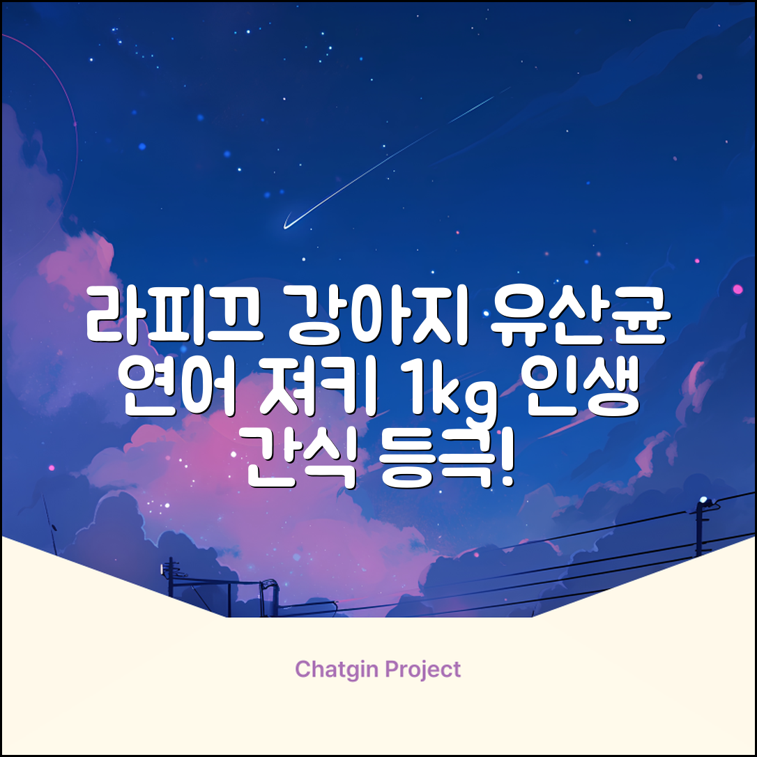 라피끄 강아지 유산균 품은 져키, 연어, 1kg, 1개 추천 리뷰