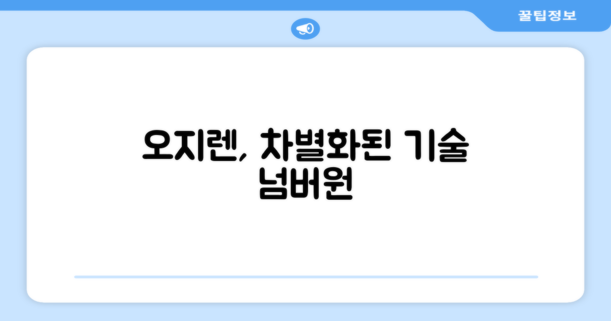 오지렌, 차별화된 기술력