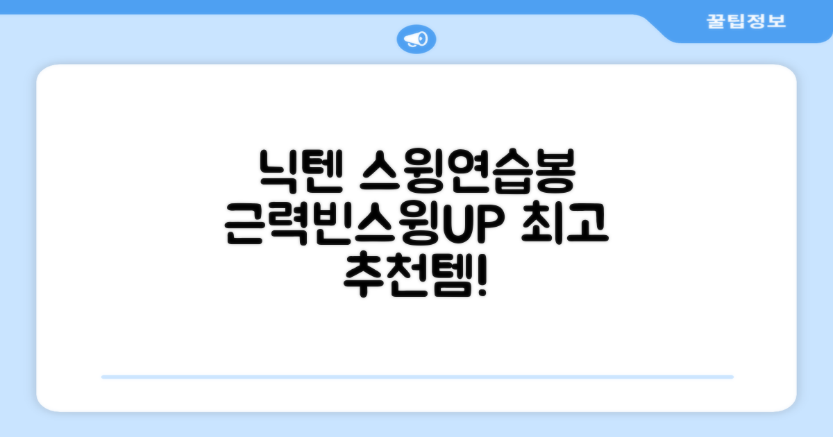 닉텐 배드민턴 스윙연습봉 - 근력강화 및 빈스윙연습, 1개, 스윙연습기 추천 리뷰