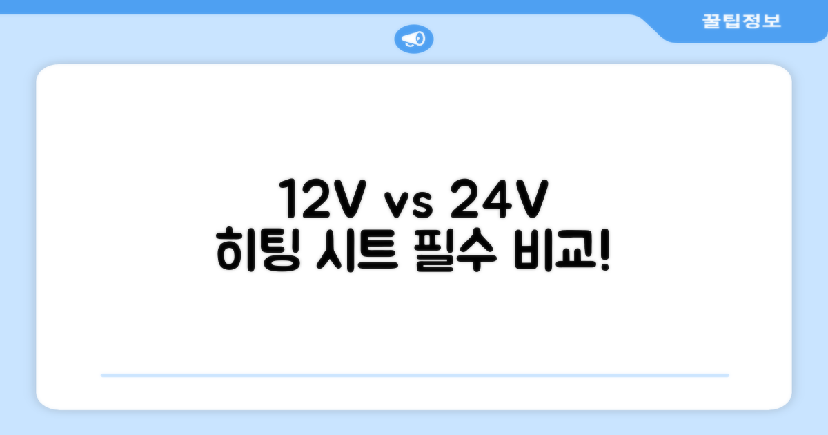 12V vs 24V 히팅 시트