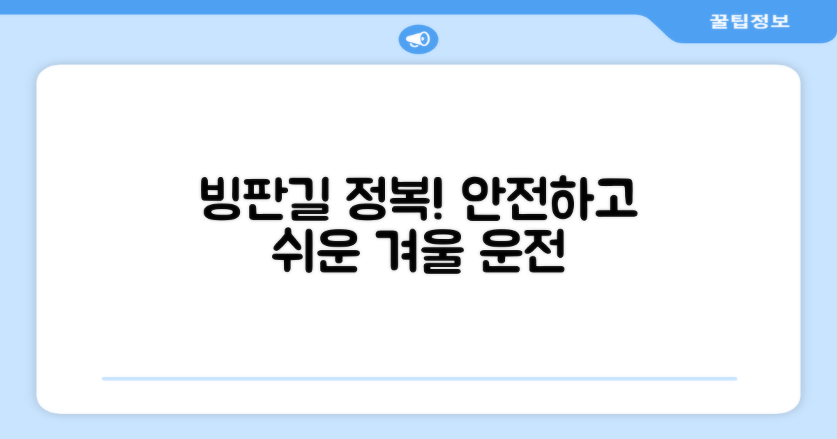 빙판길을 정복하세요