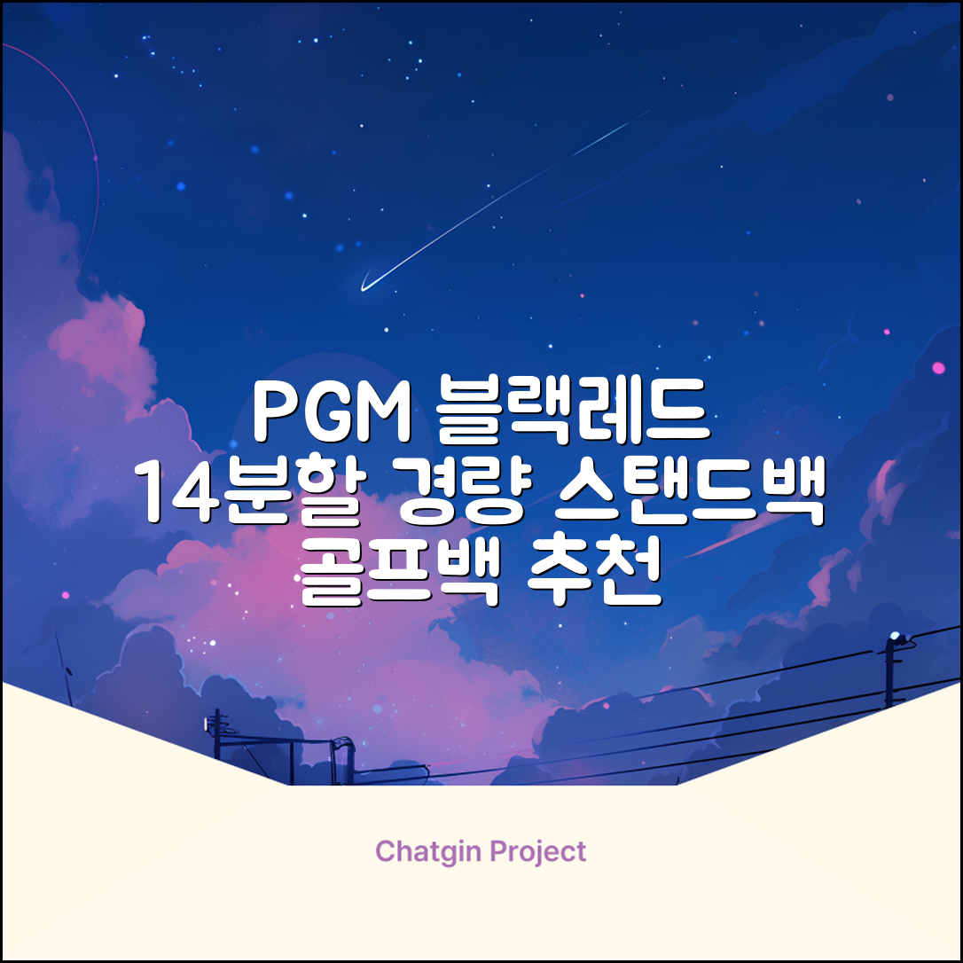 피지엠코리아 PGM 경량 14분할 골프백 스탠드백 캐디백, 블랙레드 추천 리뷰