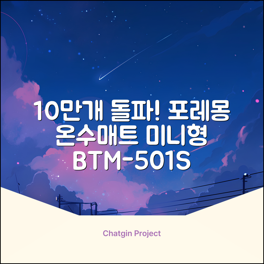 [10만개 판매돌파] 포레몽 온수매트 침대형 BTM-501S, 미니(800x1800mm) 추천 리뷰