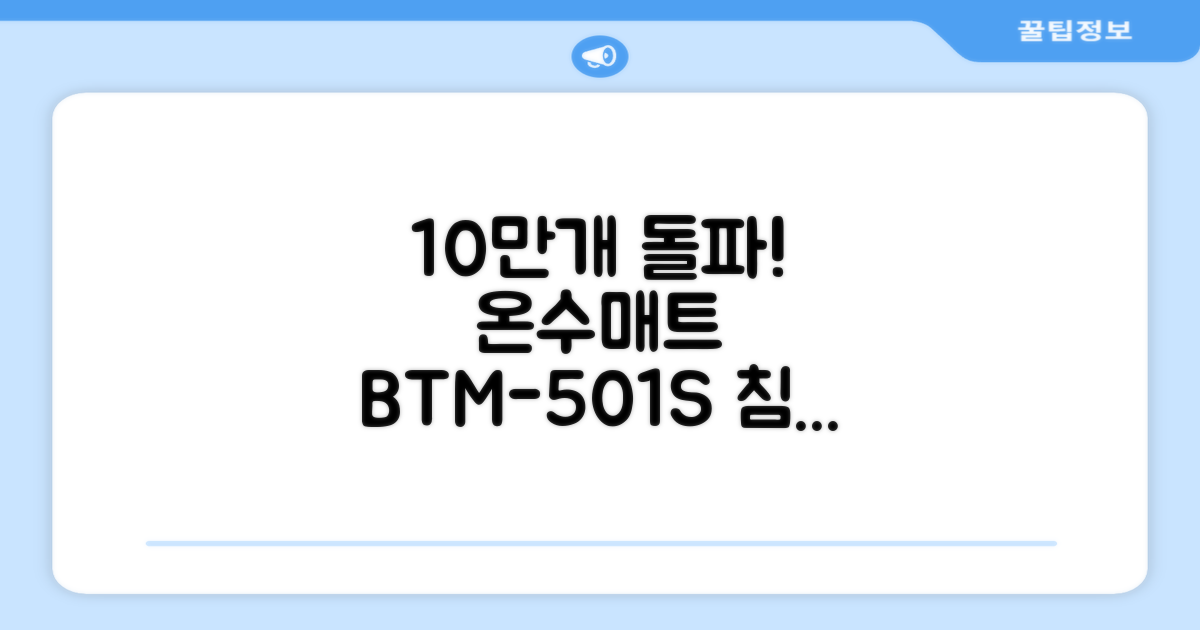 [10만개 판매돌파] 포레몽 온수매트 침대형 BTM-501S, 미니(800x1800mm) 추천 리뷰