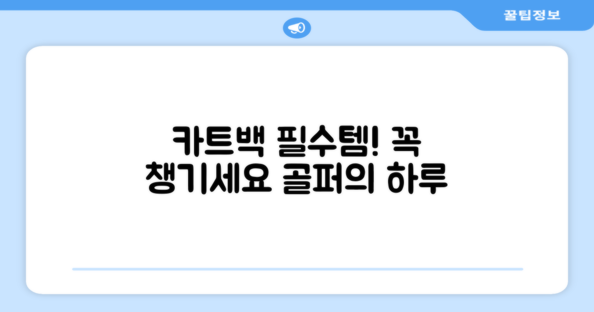 카트백 필수품으로!