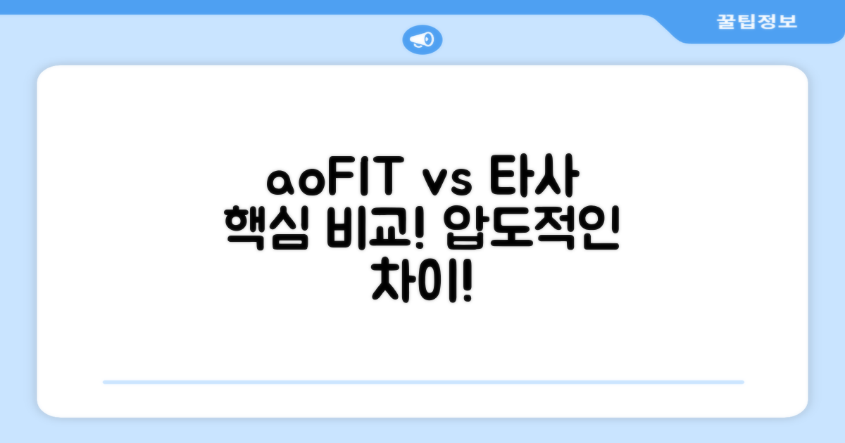aoFIT vs 타사 비교