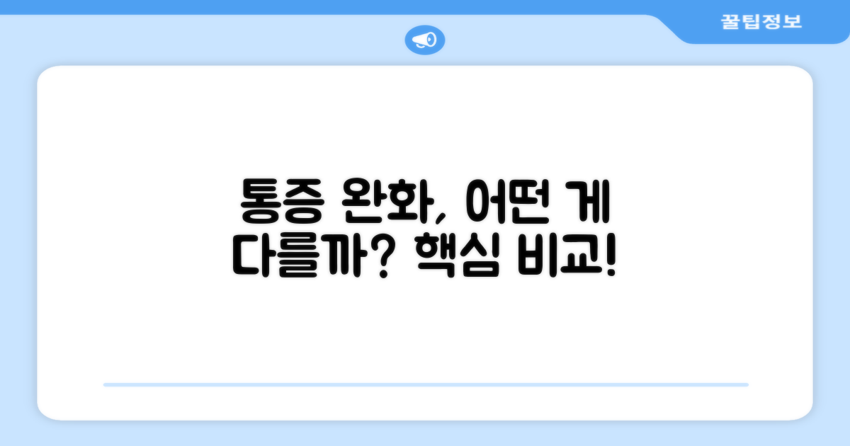 통증 완화, 어떤 차이?