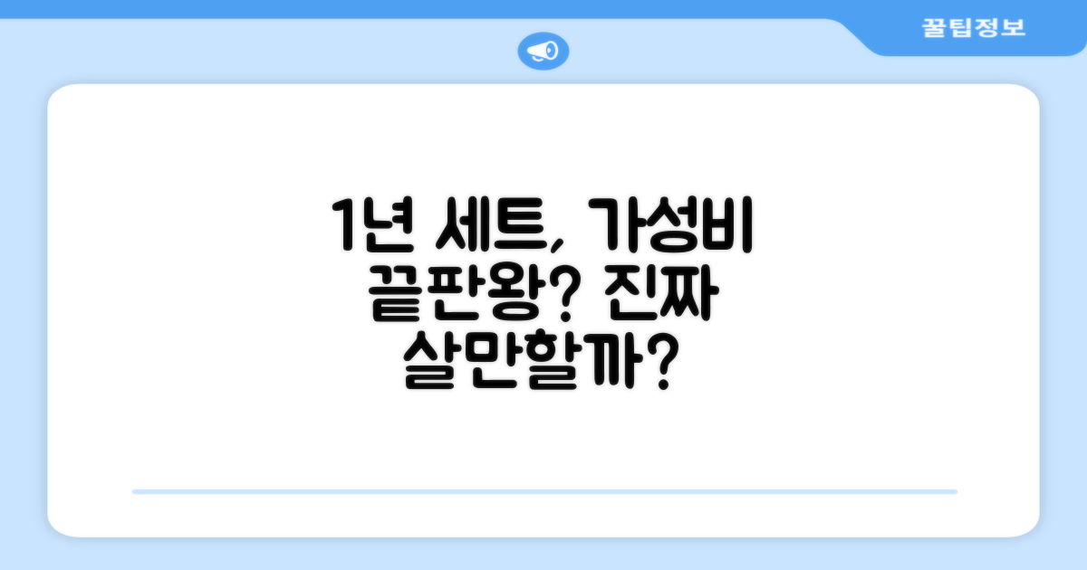 1년 세트, 가성비 좋을까?