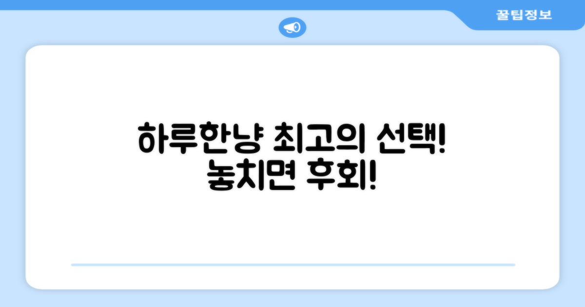 하루한냥, 최고의 선택!