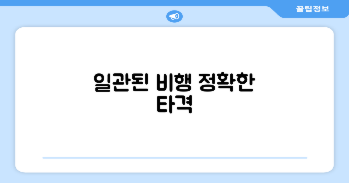 일관된 비행, 정확한 타격