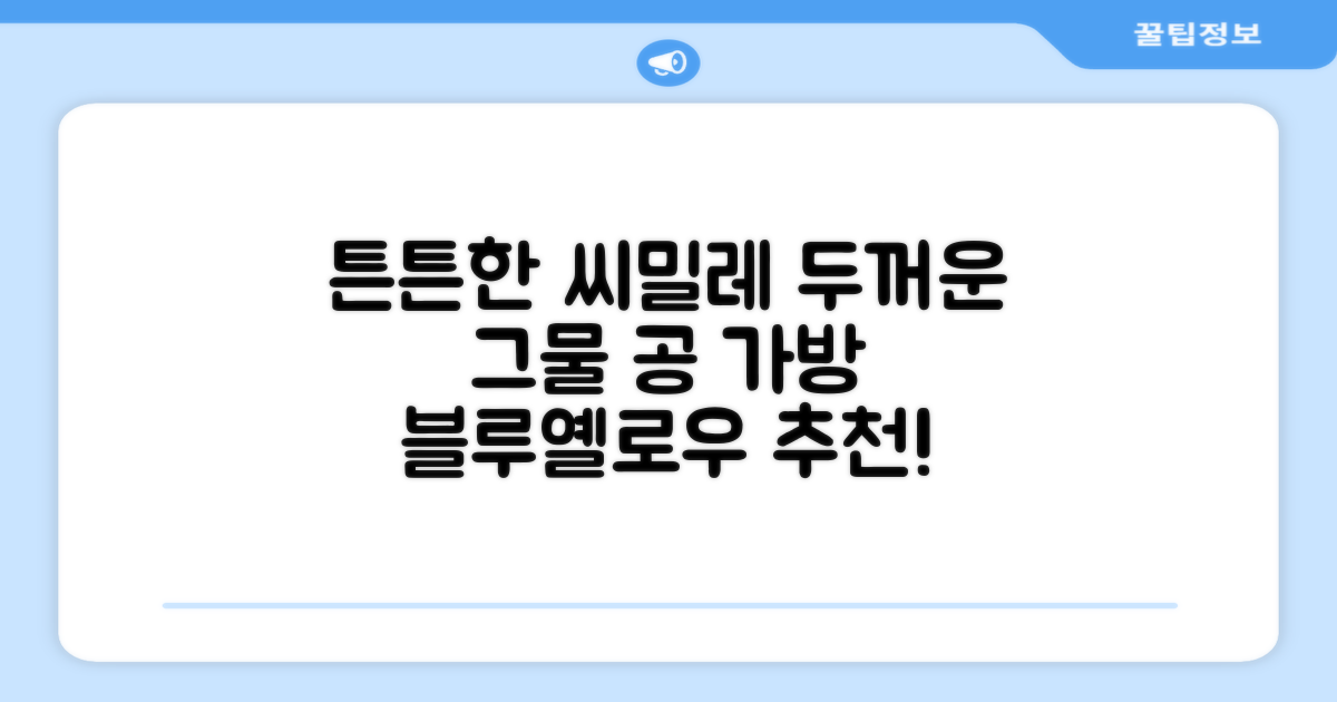 씨밀레 두꺼운 그물 공 가방, 블루 + 옐로우, 1개 추천 리뷰