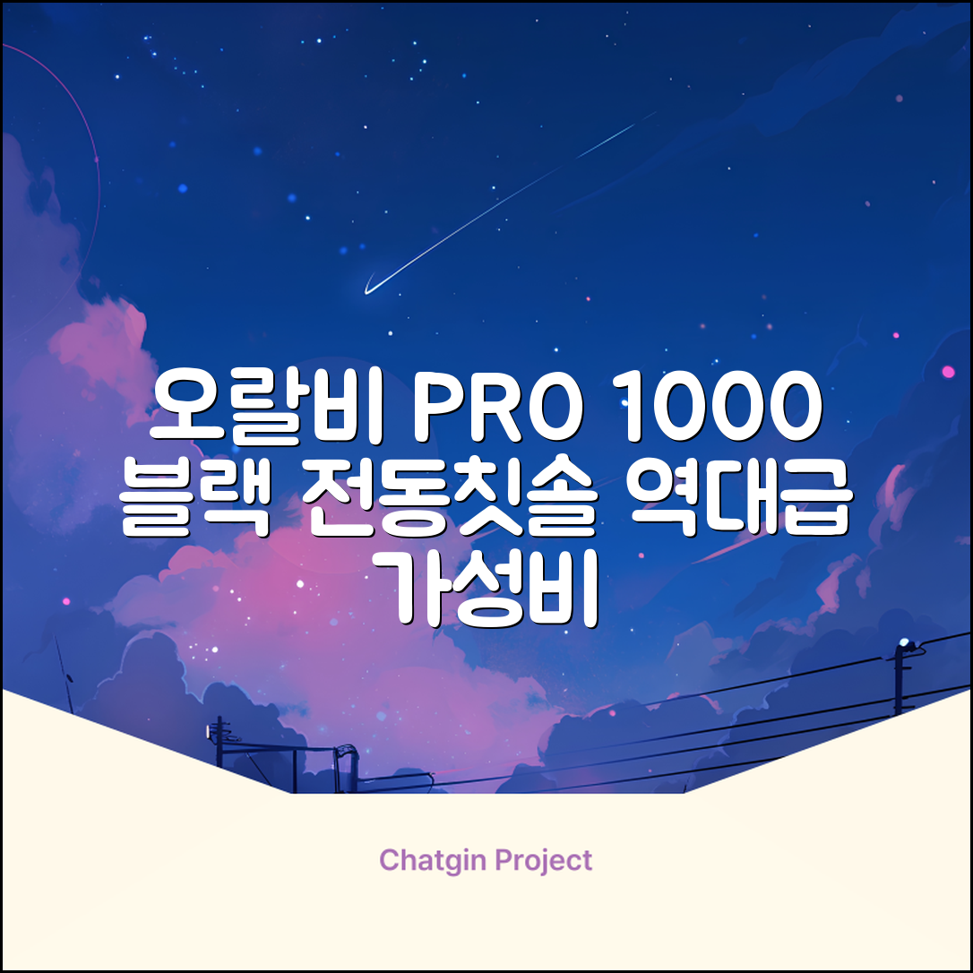 오랄비 전동칫솔, PRO 1000, 블랙, 1개 추천 리뷰
