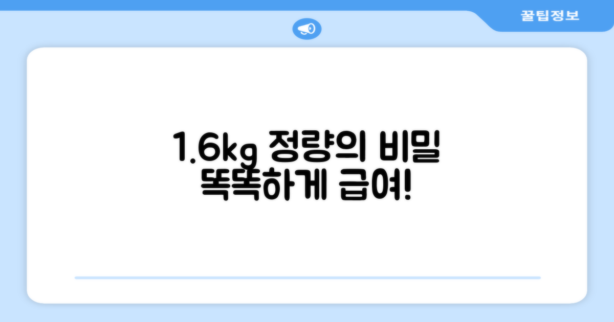 1.6kg, 적정량 급여 가이드