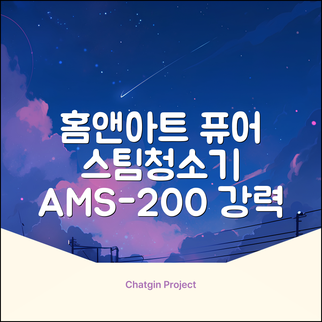 홈앤아트 퓨어 스팀청소기 AMS-200 추천 리뷰