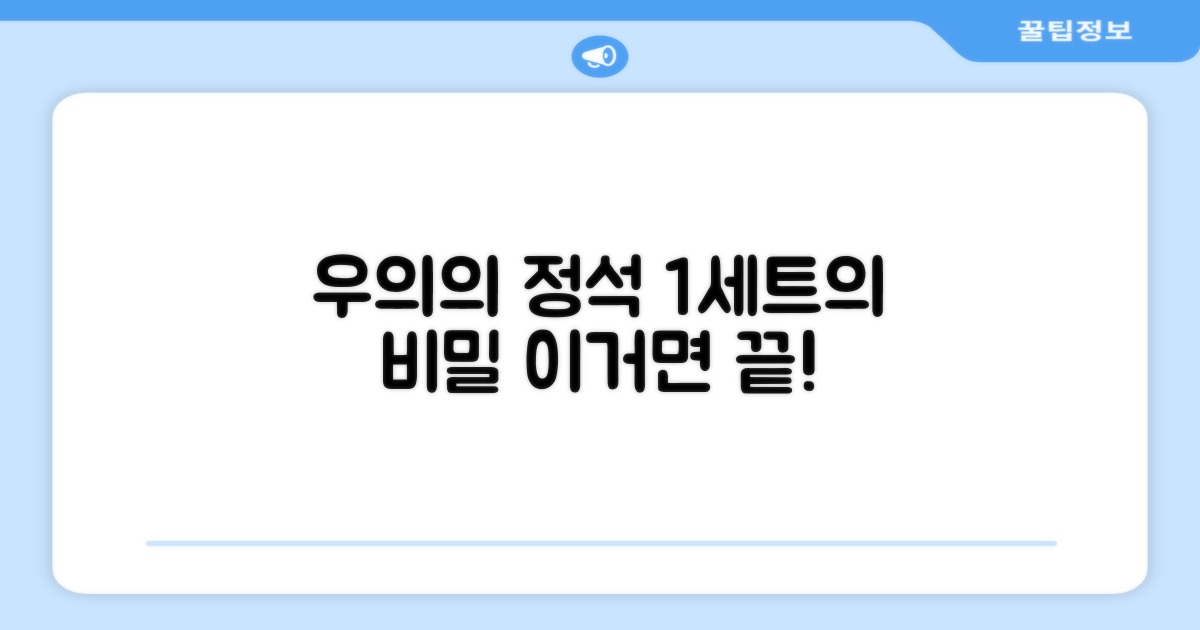 1세트 구성, 완벽한 우의 솔루션일까?