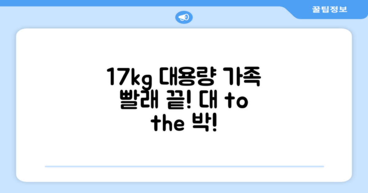 17kg 대용량, 가족 빨래 정복