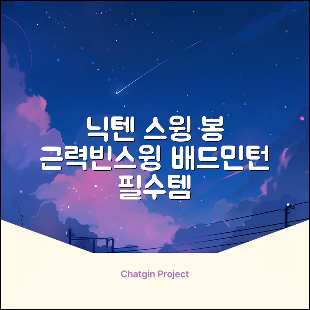 닉텐 배드민턴 스윙연습봉 - 근력강화 및 빈스윙연습, 1개, 스윙연습기 추천 리뷰