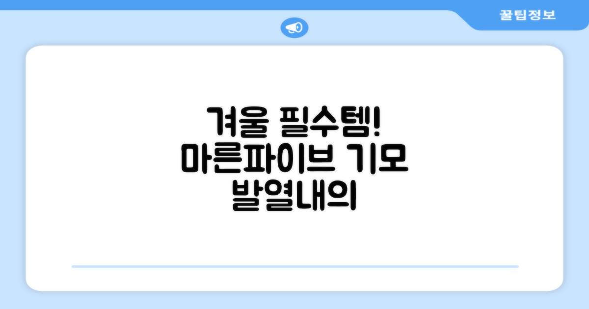 겨울 필수템, 마른파이브 기모 발열내의