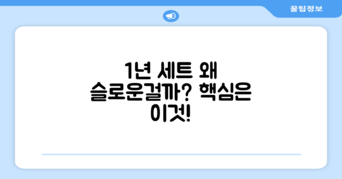 1년 세트, 왜 슬로운일까요?