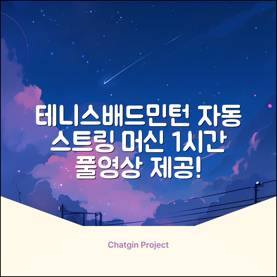 테니스 배드민턴 자동 스트링 머신 라켓 거트 줄교체 1시간풀영상제공, 1개, GLS-16402 추천 리뷰