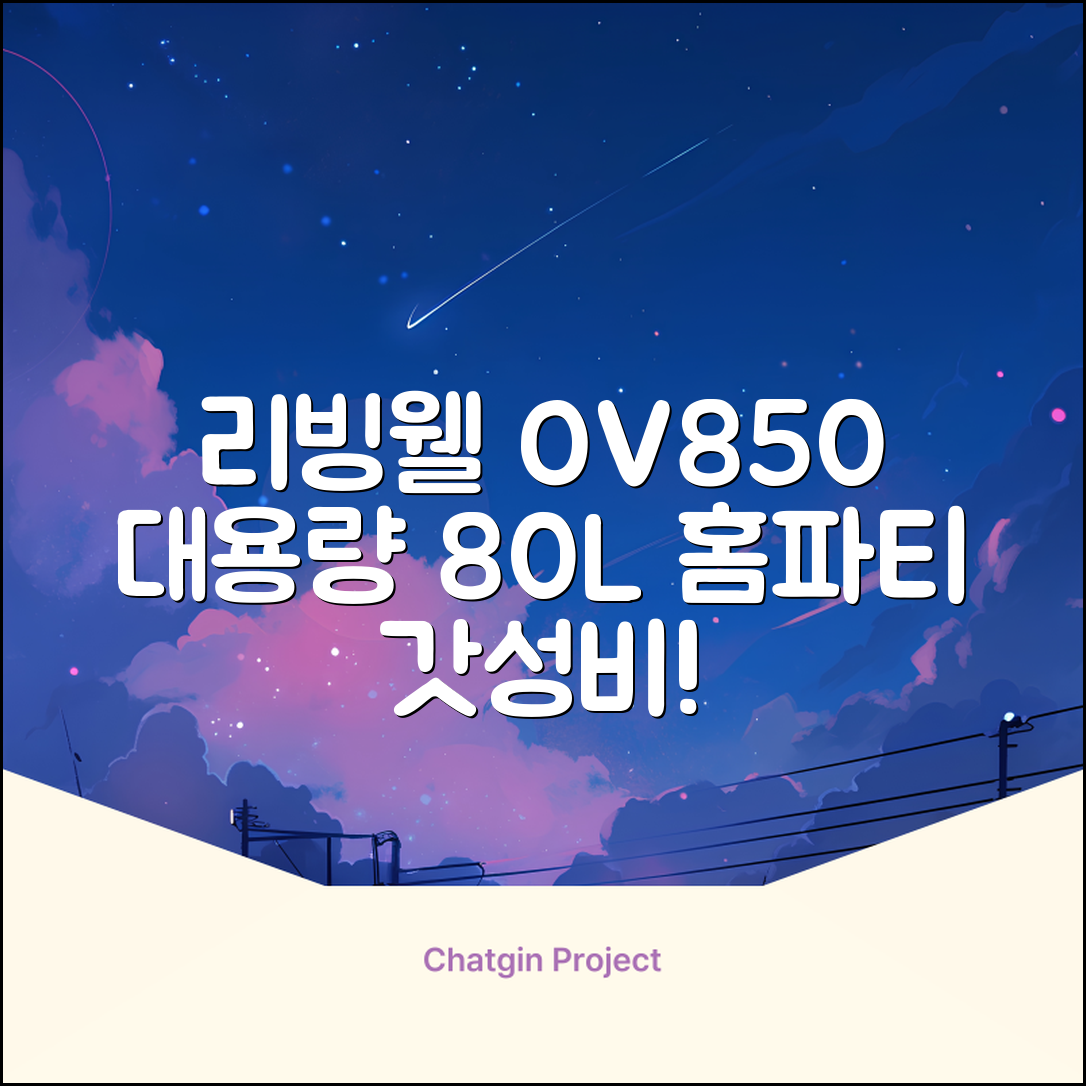 리빙웰 업소용 홈파티용 초대용량 80리터 OV850, 상품명 표기 추천 리뷰