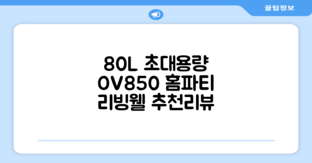 리빙웰 업소용 홈파티용 초대용량 80리터 OV850, 상품명 표기 추천 리뷰
