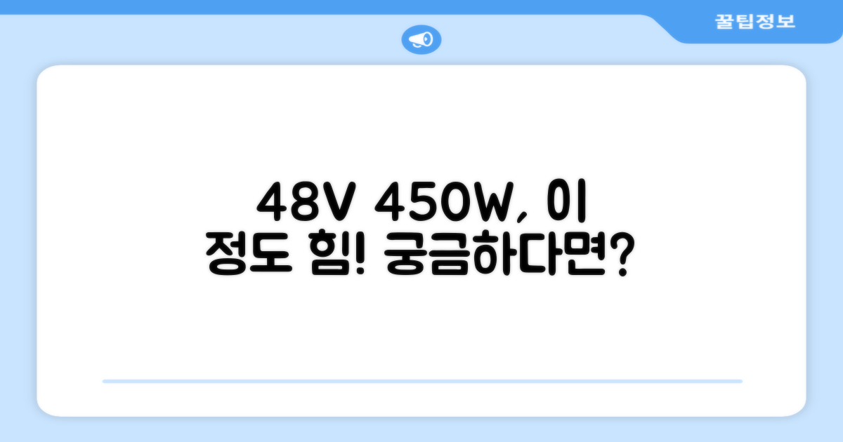 48V 450W, 힘은 어느 정도일까?