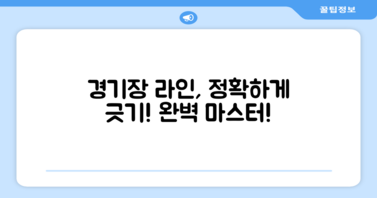 경기장 라인, 완벽하게 표시하세요!